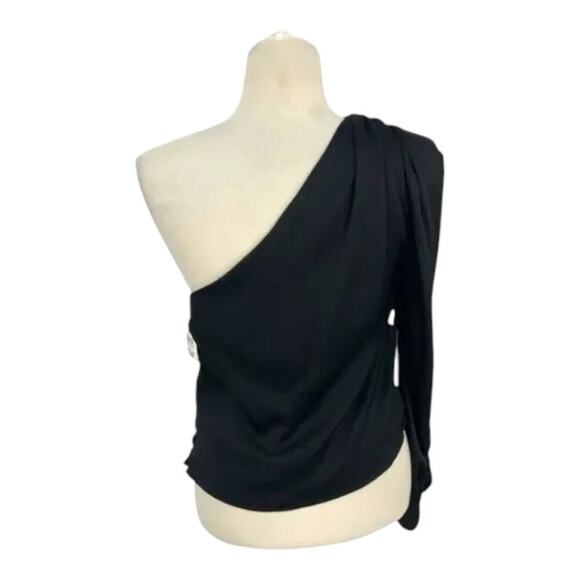 ASTR The Label Asymmetric Hem One-Shoulder Top Black Size XS NWOT $65 MSRP - Picture 5 of 8